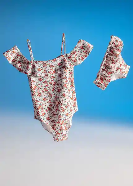 Calzón Bañador Blancabg Blanco Talla 53 Niñas Mango