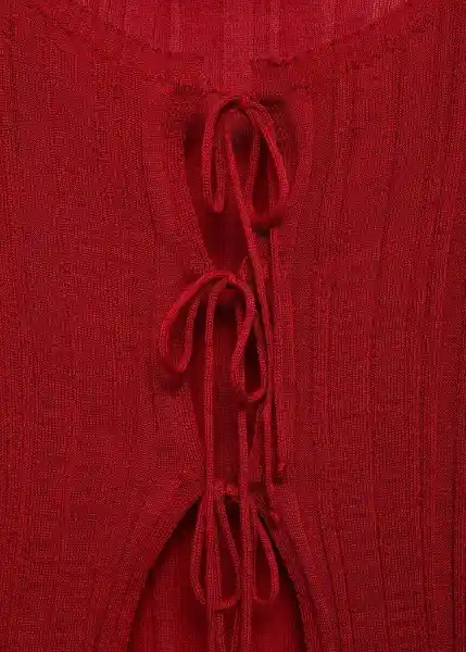 Abrigo Cardigan Oporta Rojo Talla L Mujer Mango