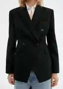 Blazer Americana Bruno Negro Talla M Mujer Mango