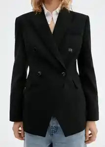 Blazer Americana Bruno Negro Talla M Mujer Mango