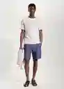 Bermuda Alfonso Navy Talla 38 Hombre Mango