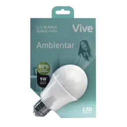 Vive Bombilla Blanca Suave Para Ambientar Led 9W Luz Fría
