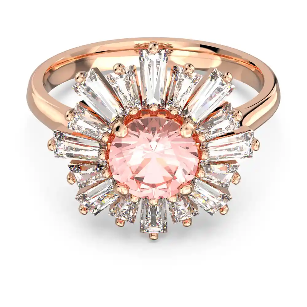 Anillo Sunshine, Rosa, Baño Tono Oro Rosa