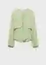 Blusa Springy Verde Talla M Mujer Mango