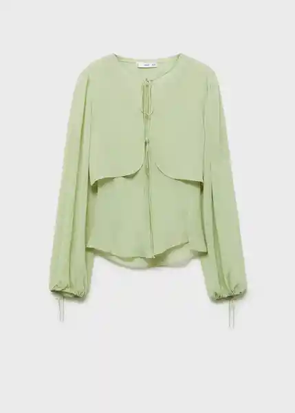 Blusa Springy Verde Talla M Mujer Mango