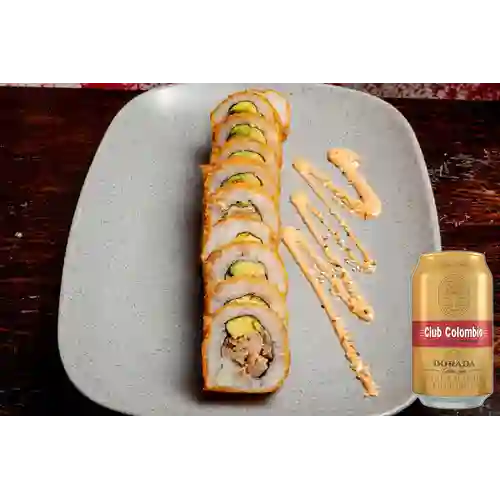 Combo Eby Crunch Roll + Club col. Dorada Lta 330ml