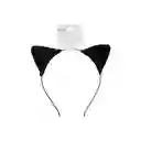 Diadema de Moda Con Orejitas Serie Miniso Negro Miniso