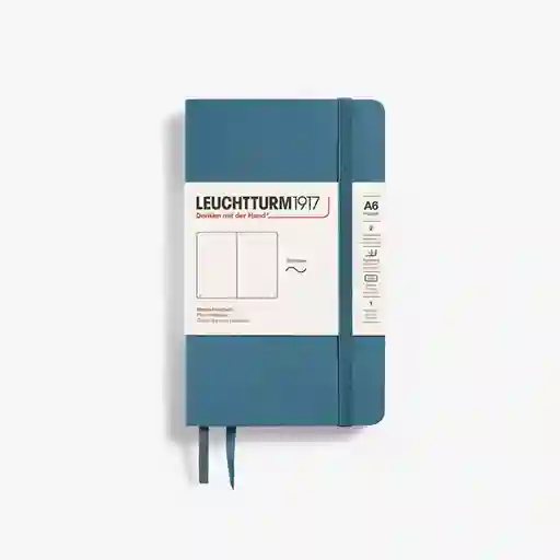 Leuchtturm1917 Cuaderno Pequeño Blanca Azul Sc