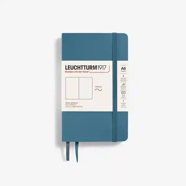 Leuchtturm1917 Cuaderno Pequeño Blanca Azul Sc