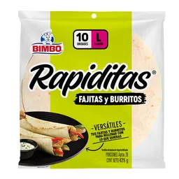 Tortillas Bimbo Rapiditas Fajitas 10p 425g