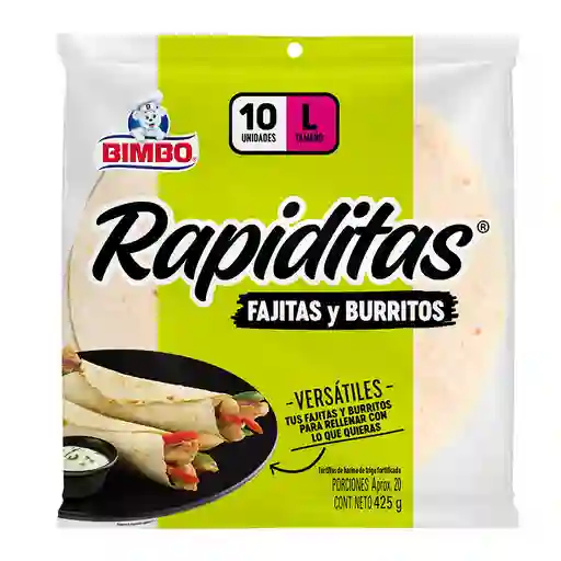 Tortillas Bimbo Rapiditas Fajitas 10p 425g