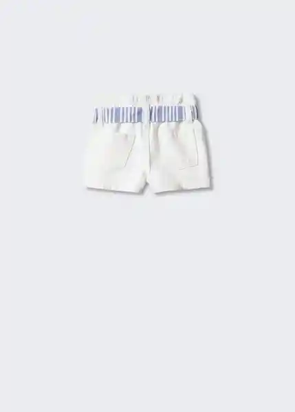 Short Galab4 Blanco Talla 72 Niñas Mango