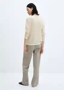 Camiseta Casiopea Crudo Talla M Mujer Mango