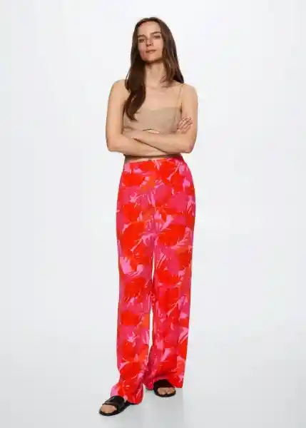 Pantalón Poems Rosa Talla M Mujer Mango