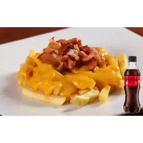 Combo Papas con Queso + Coca Cola Sin Azúcar 400 ml