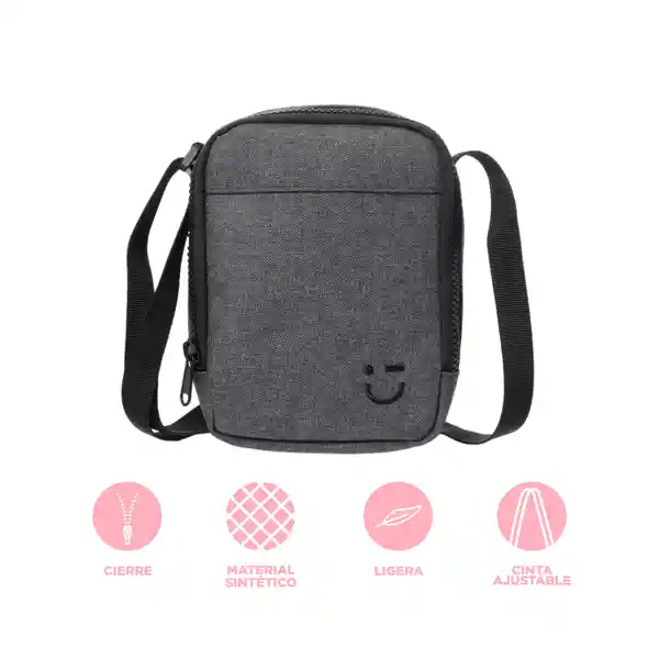 Bolso Cruzado Casual Gris Miniso