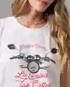 Camiseta Mujer Crudo Lana Claro Talla S 97068 Rifle