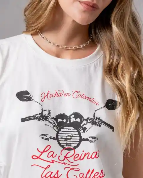 Camiseta Mujer Crudo Lana Claro Talla S 97068 Rifle