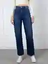 Jean Boo Mujer Azul Indigo Medio Talla 8 Naf Naf