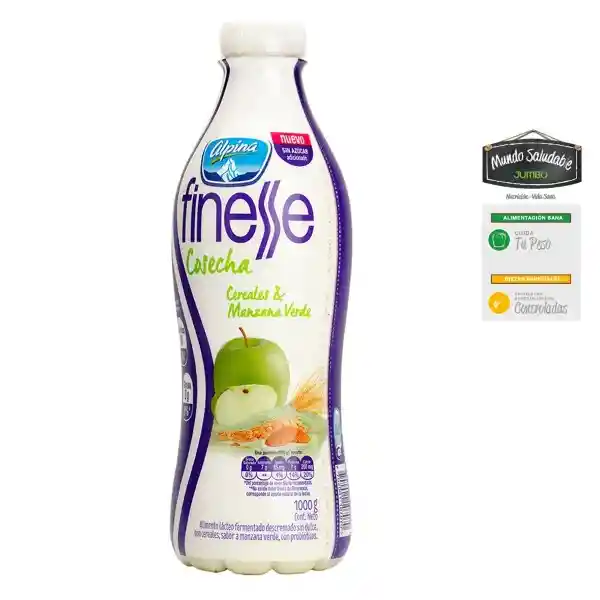 Finesse Yogurt Cosecha Cereales y Manzana Verde