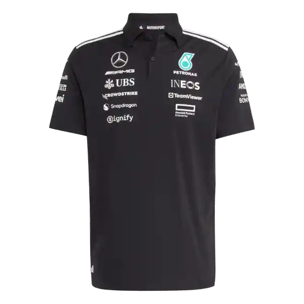Adidas Camiseta Polo F1 Mercedes Lifestyle Hombre Negro Talla S