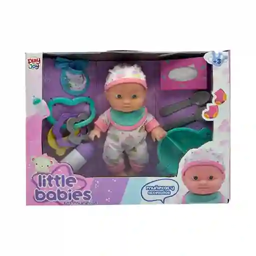 Play And Joy Set Muñeca Little Babies Hora de Comer