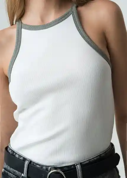 Camiseta Crudo Marfil Claro Talla L 002G052 Naf Naf