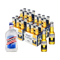 Combo Antioqueño Aguardiente Sin Azúcar + Corona Extra Cerveza