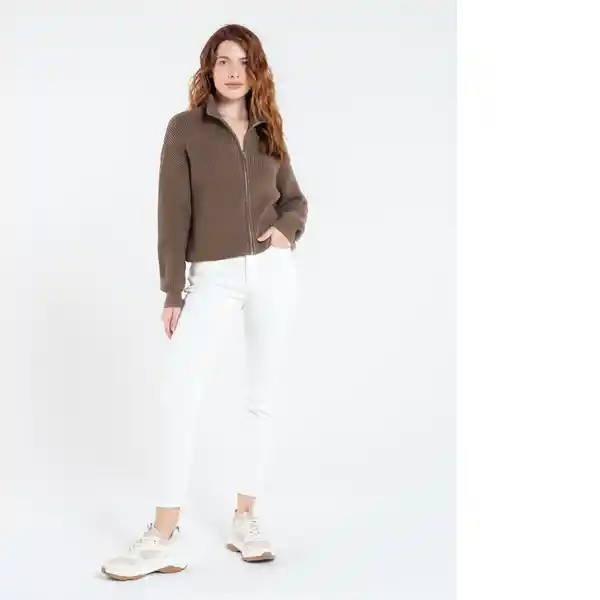  Saco Tejido Andi Mujer Gris Nogal Oscuro Talla L Naf-Naf 