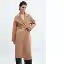 Abrigo Batin Camel Talla L Mujer Mango