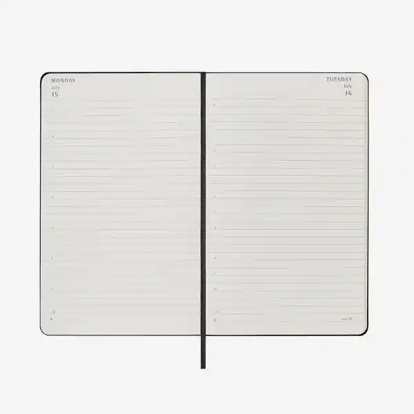 Moleskine Agenda 2025 Grande Diaria Negro hc