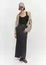 Top Rayo Negro Talla M Mujer Mango