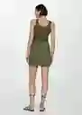 Vestido Morrone Khaki Talla XS Mujer Mango