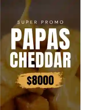 Porcion de Papas con Queso Cheddar