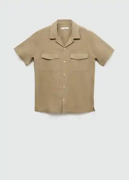 Camisa Sol Khaki Talla M Hombre Mango