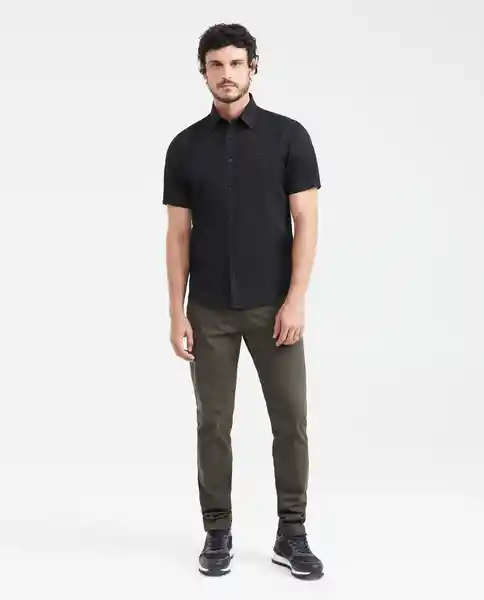 Camiseta Dyed Twill Negro Sombrío Ultra Oscuro T. L Chevignon