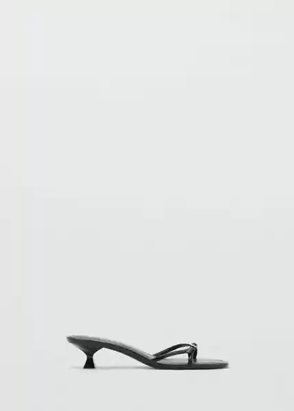 Sandalias Celeste Negro Talla 38 Mujer Mango