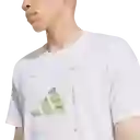 Adidas Camiseta Logo Manga Corta Entrenamiento Hombre Blanco T L