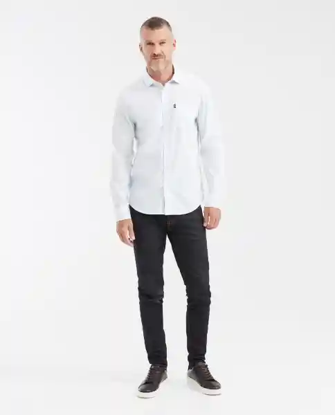 Camisa Carbon Manga Larga Azul Talla M Chevignon