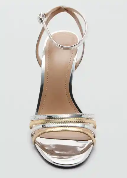 Sandalias Nota Plata Talla 39 Mujer Mango