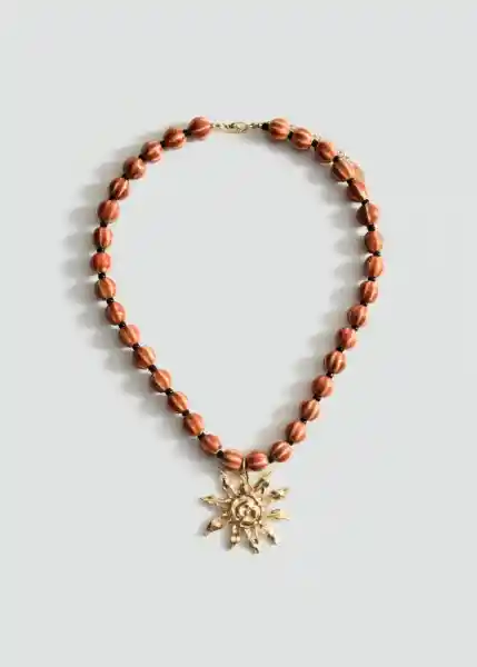 Collar Tatiana Naranja Talla 99 Mujer Mango