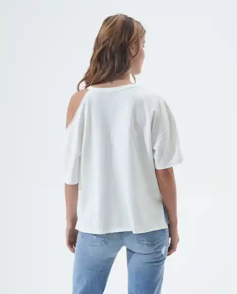 Camiseta Mujer Crudo Talla L 601F006 Americanino