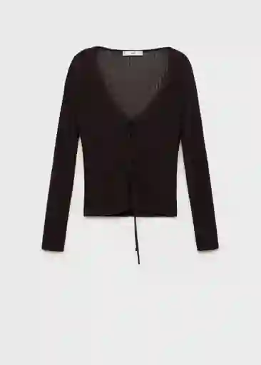 Cardigán Geranio Chocolate Talla S Mujer Mango