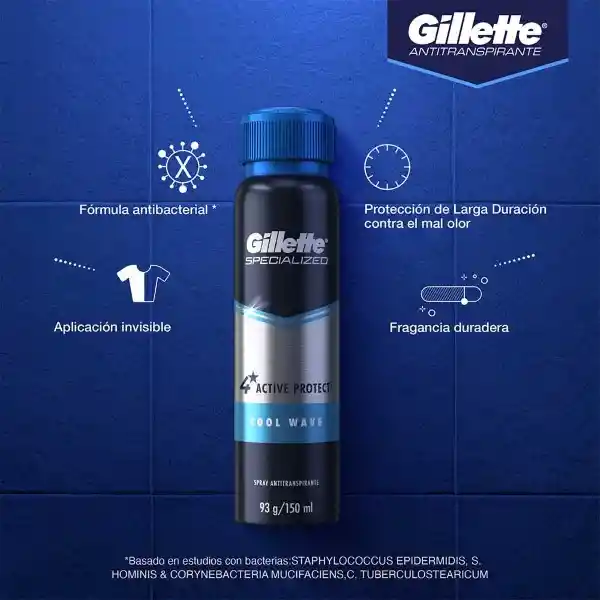 Desodorante Antitranspirante Hombre Gillette Specialized Spray Cool Wave 93 g