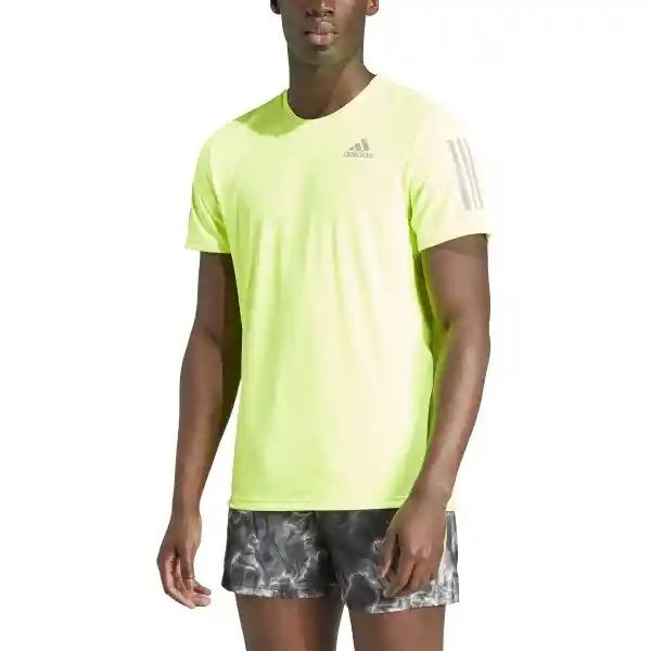 Adidas Camiseta Own The Run Tee Para Hombre Verde Talla L