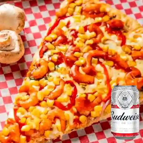 Combo Pizza Marinera + Budweiser 269 ml