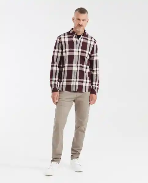 Camisa Plaid Manga Larga Rojo Merlot Ultraoscuro S Chevignon