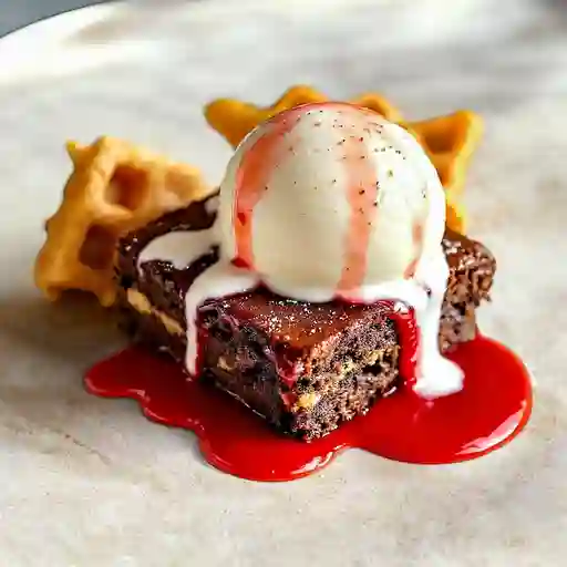 Brownie Con Helado