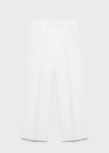 Pantalón Bruma Blanco Talla 38 Mujer Mango