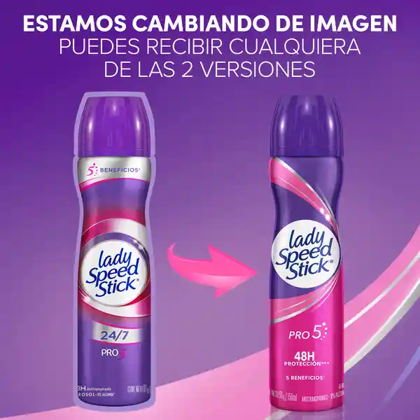 Desodorante Mujer Lady Speed Stick Pro5 Aerosol 91g